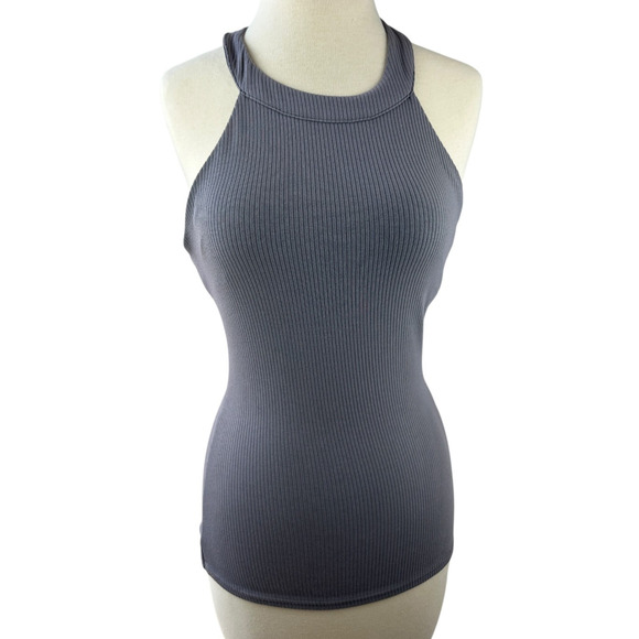 Alo Yoga Ribbed Insight Tank Purple Dusk Women's Size Small - Picture 2 of 14